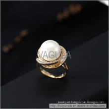 VAGULA Fashion Pearl Zircon Wedding Ring (Hlr14172)